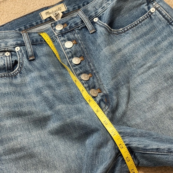 Madewell Jeans The Perfect Vintage Straight Button Fly Split Hem Denim Size 30 - Picture 8 of 11